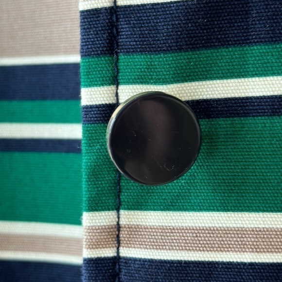 Talbots Green & Blue Striped Jacket Size 8 - Picture 7 of 13